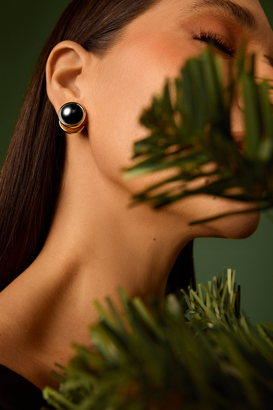 Biface B&W Earring