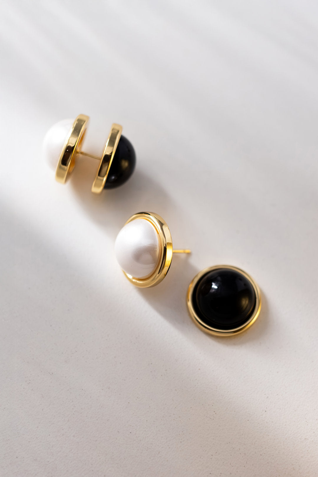 Biface B&W Earring