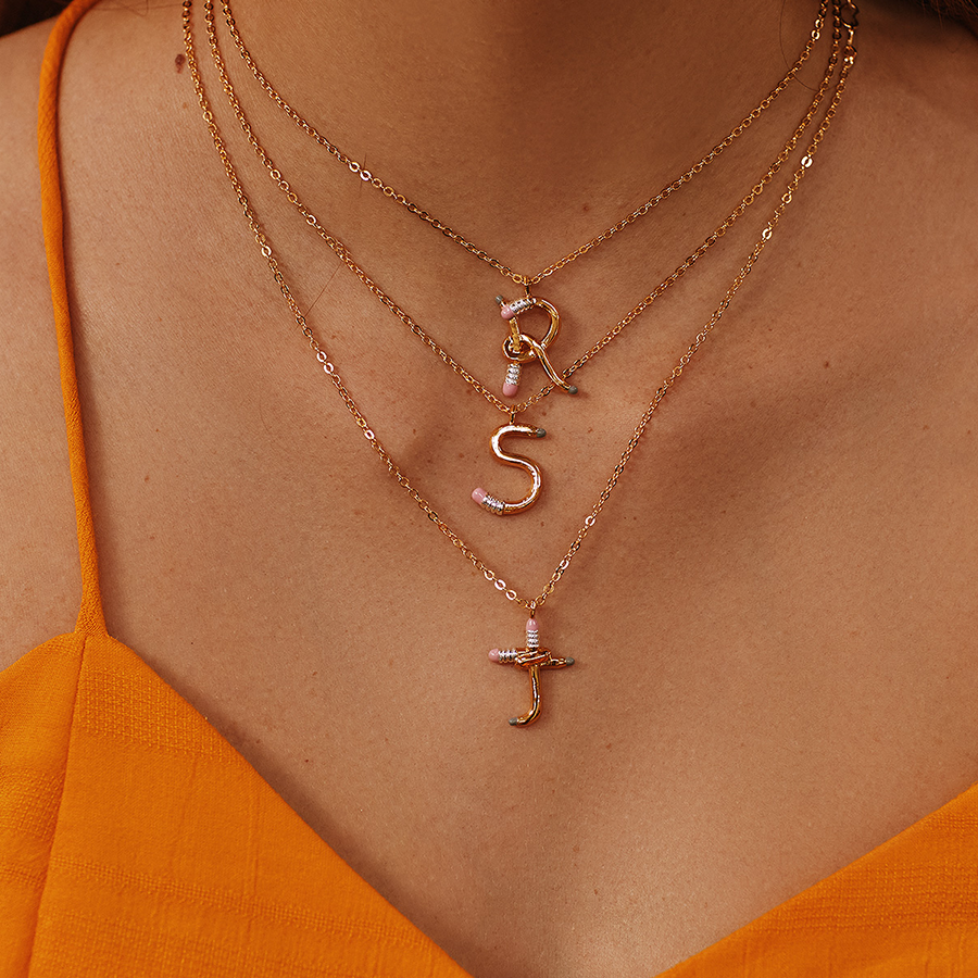 Pencil R Necklace