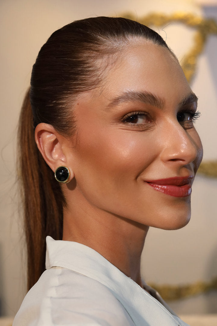Biface B&W Earring