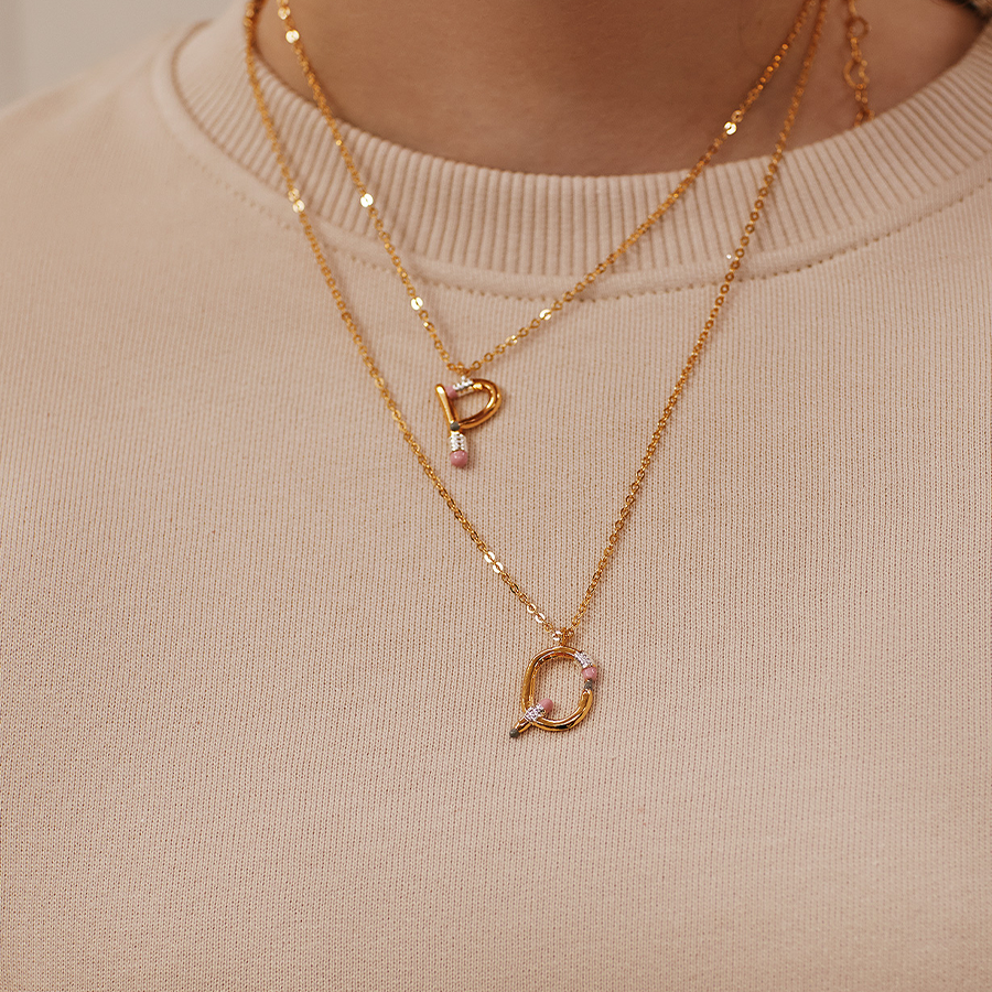 Pencil P Necklace